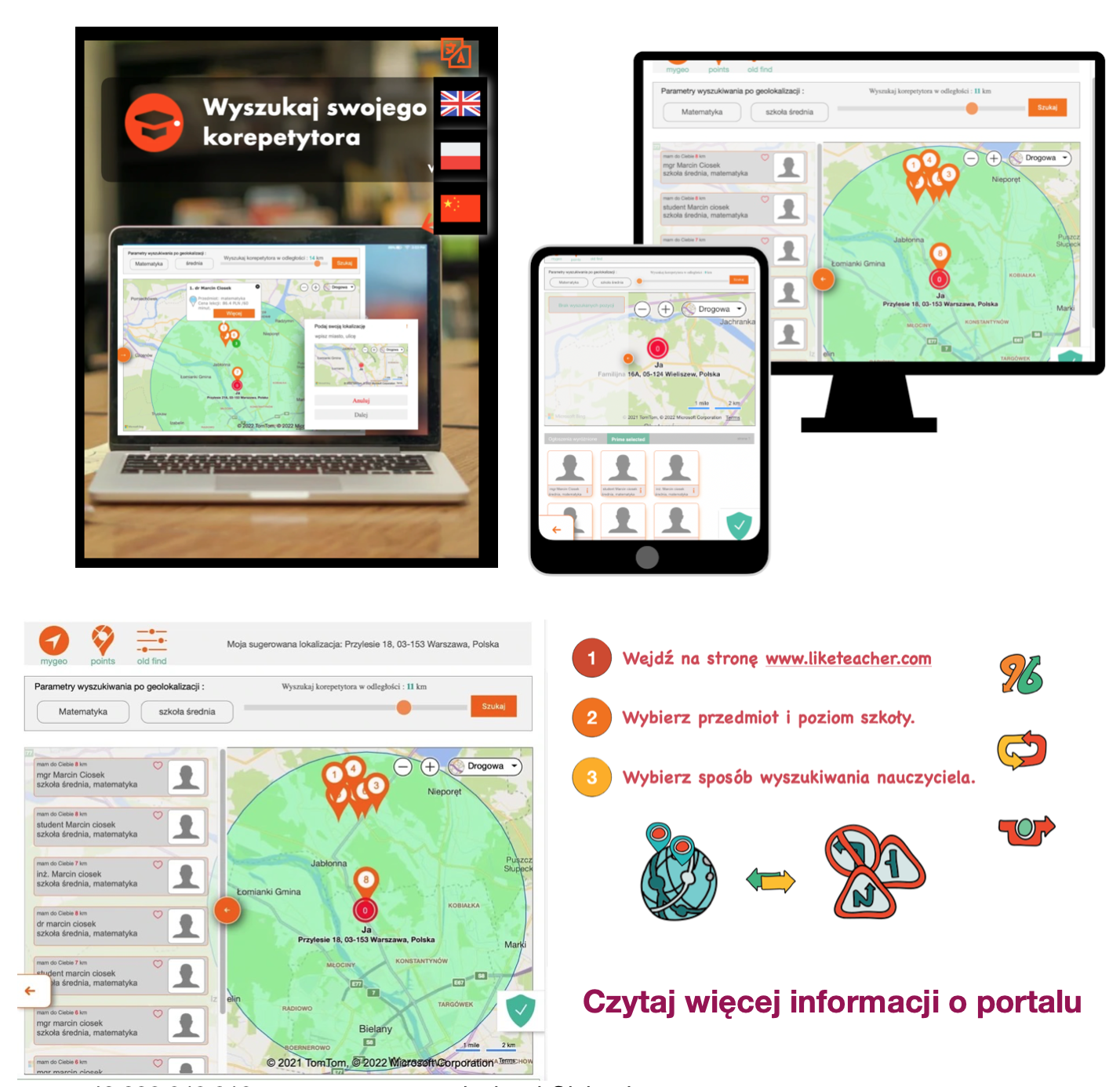 LikeTeacher portal screenshots