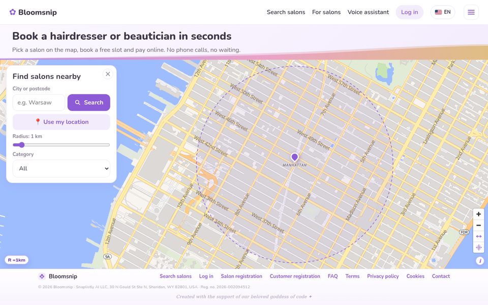 Bloomsnip – screenshot