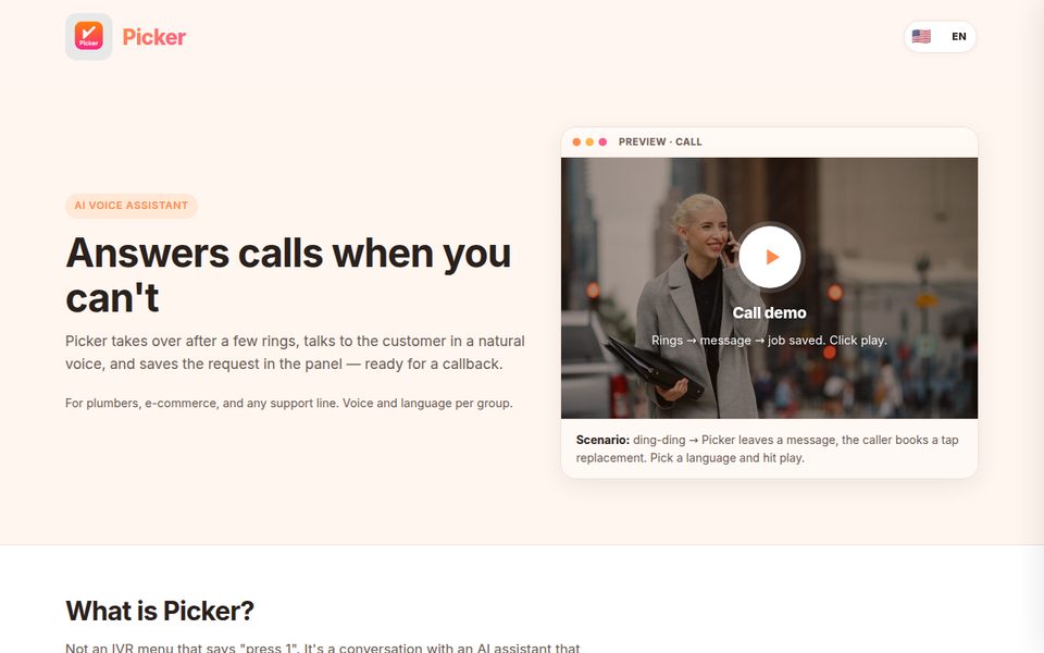 Picker – screenshot